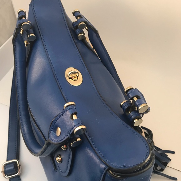 Danier Royal Blue Leather Bag - Picture 10 of 15